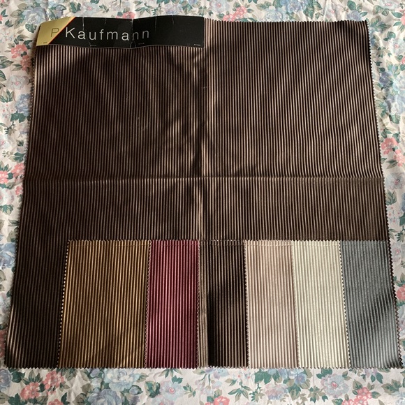[Free If You Bundle $10+] Stripe Textured Pleather Fabric Sample Piece, Swatches - Picture 2 of 6